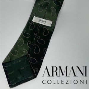 Authentic Armani Collezioni Men’s Green Tie